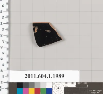 Terracotta rim fragment of a kylix (drinking cup)