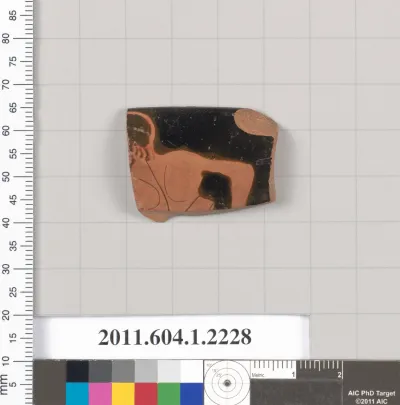 Terracotta rim fragment of a kylix (drinking cup)