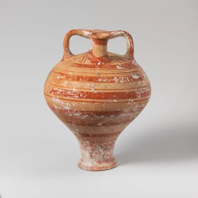 Terracotta stirrup jar