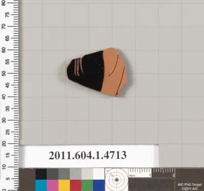 Terracotta fragment of a kylix (drinking cup)