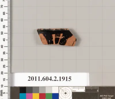 Terracotta rim fragment of a skyphos (deep drinking cup)