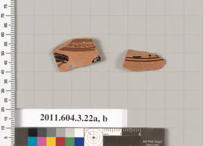 Terracotta fragments of a pyxis (box)
