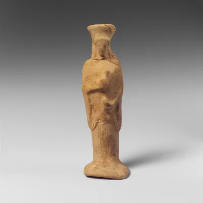Terracotta statuette of a woman