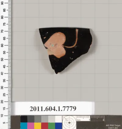 Terracotta rim fragment of a kylix (drinking cup)