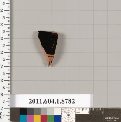 Terracotta fragment of a kylix (drinking cup)