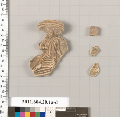 Fragments of a terracotta lamp