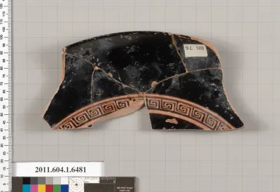 Terracotta fragment of a kylix (drinking cup)