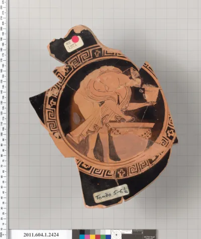 Terracotta fragment of a kylix (drinking cup)