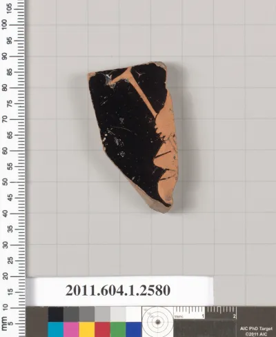 Terracotta fragment of a kylix (drinking cup)