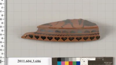 Terracotta fragment of a dinos or column-krater  (bowl for mixing wine and water)