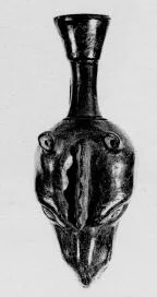 FIGURE VASE (SOUTH ITALIAN, APULIAN, BLACK GLAZE)