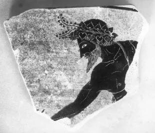 KRATER, CALYX, FRAGMENT (ATHENIAN, BLACK-FIGURE)
