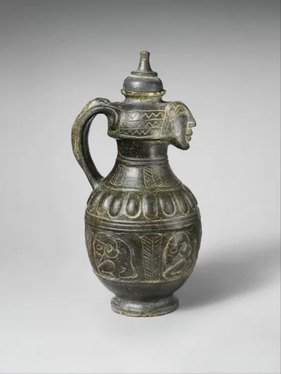 Terracotta jug with lid