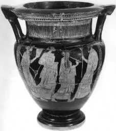 KRATER, COLUMN (ATHENIAN, RED-FIGURE)