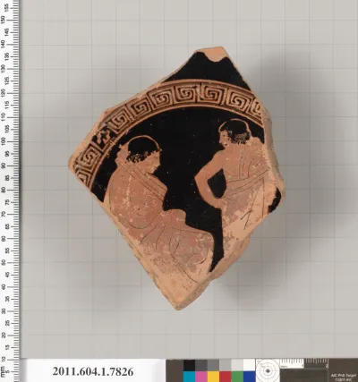 Terracotta fragment of a kylix (drinking cup)