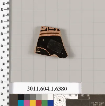 Terracotta fragment of a kylix (drinking cup)