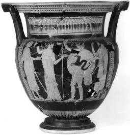 KRATER, COLUMN (ATHENIAN, RED-FIGURE)