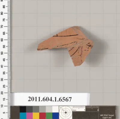 Terracotta fragment of a kylix (drinking cup)