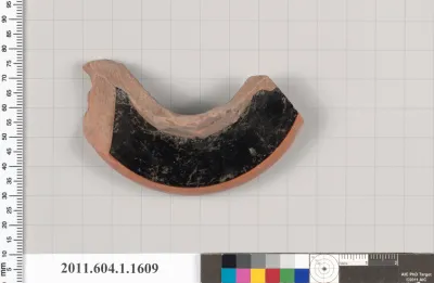 Terracotta fragment of a kylix (drinking cup)