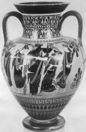 AMPHORA, NECK (ATHENIAN, BLACK-FIGURE)