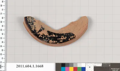 Terracotta fragment of a kylix (drinking cup)