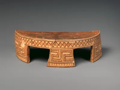 Terracotta semicircular stand