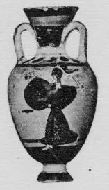 AMPHORA, MINIATURE PANATHENAIC (ATHENIAN, BLACK-FIGURE)