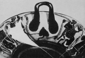 CUP B (ATHENIAN, BLACK-FIGURE)