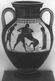AMPHORA, BELLY, TYPE A (ATHENIAN, BLACK-FIGURE)