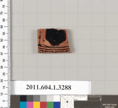 Terracotta fragment of a kylix (drinking cup)