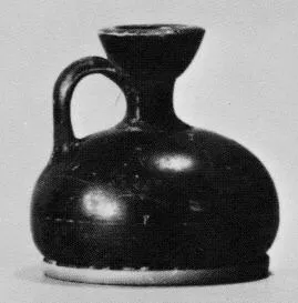 LEKYTHOS, SQUAT (ATHENIAN, BLACK GLAZE)