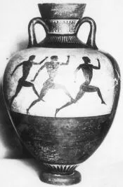 AMPHORA, PANATHENAIC PRIZE (ATHENIAN, BLACK-FIGURE)