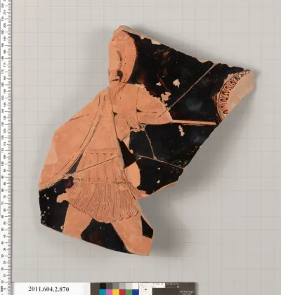 Terracotta fragment of a bell-krater (bowl for mixing wine and water)