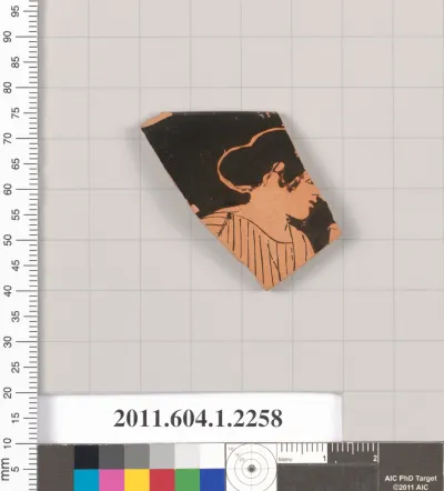 Terracotta rim fragment of a kylix (drinking cup)