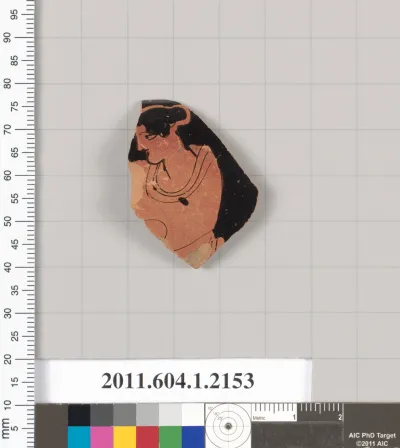 Terracotta rim fragment of a kylix (drinking cup)