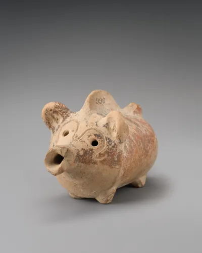 Terracotta rattle in the form of a pig