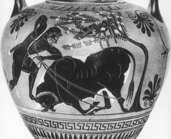AMPHORA, NECK (ATHENIAN, BLACK-FIGURE)