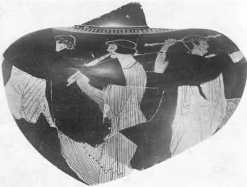 STAMNOS, FRAGMENTS (ATHENIAN, RED-FIGURE)
