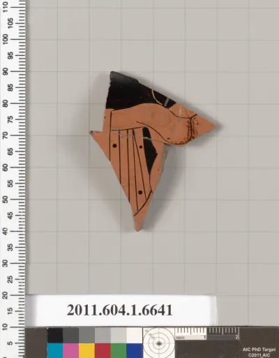 Terracotta fragment of a kylix (drinking cup)