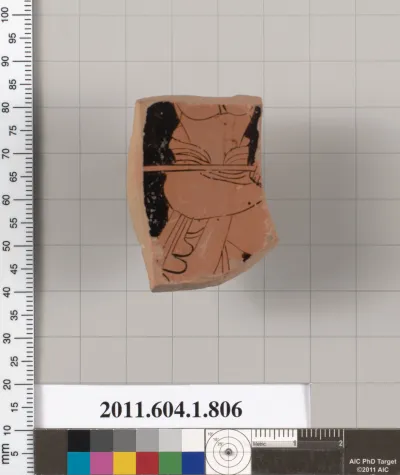 Terracotta fragment of a kylix (drinking cup)