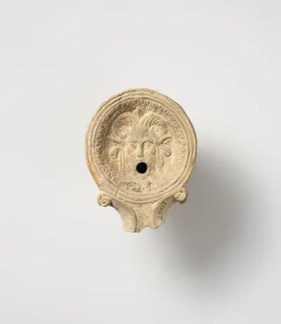 Terracotta oil lamp