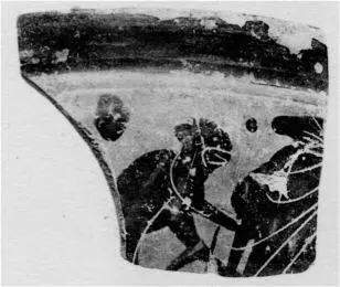 CUP SKYPHOS, FRAGMENT (ATHENIAN, BLACK-FIGURE)