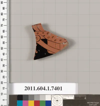 Terracotta fragment of a kylix (drinking cup)