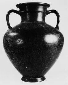 AMPHORA, NECK (LACONIAN, BLACK GLAZE)