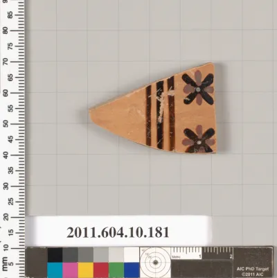 Terracotta fragment of a closed shape