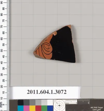 Terracotta fragment of a kylix (drinking cup)
