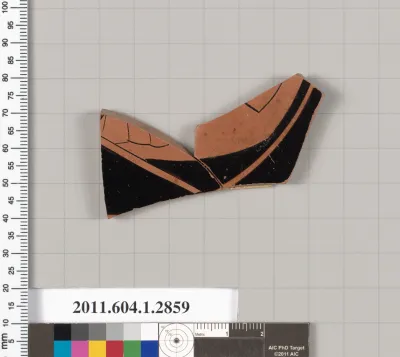 Terracotta fragment of a kylix (drinking cup)