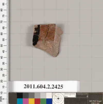 Terracotta fragment of a closed shape