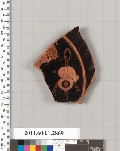 Terracotta fragment of a kylix (drinking cup)
