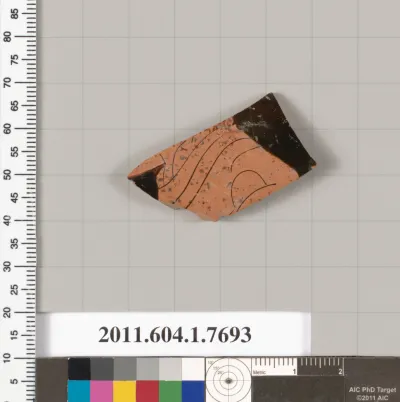 Terracotta fragment of a kylix (drinking cup)